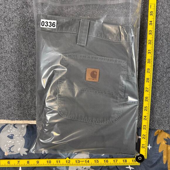 Carhartt Heavy Carpenter Loose Original Pants Mens 42x34 Green Canvas B151 FAT - Picture 7 of 7